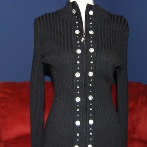 Belldini, Zipper Front, Long Sleeve, Ribbed XL